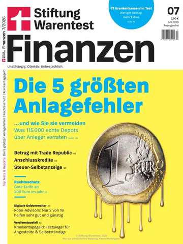 Stiftung Warentest Finanzen 07/2026